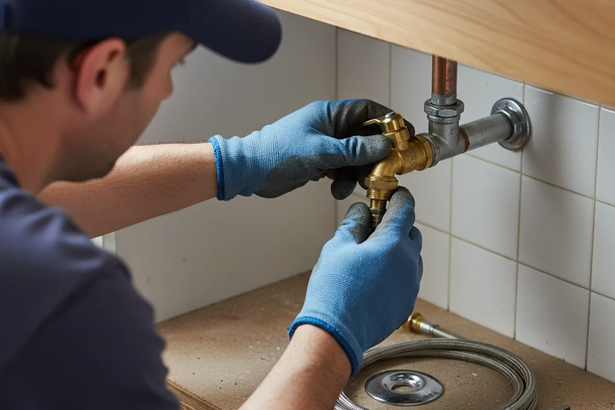 Shutoff valve and fitting work during Well Pump Repair in Maple Falls